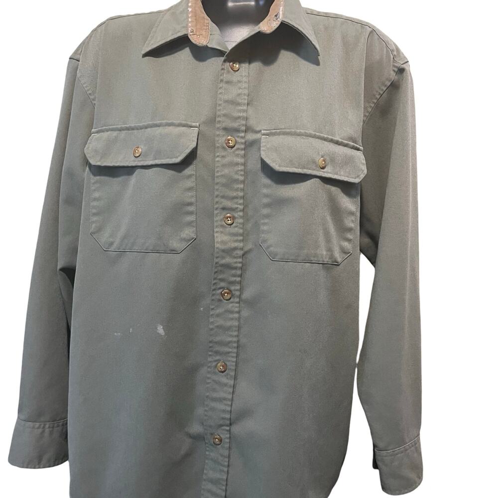 Vintage Cabela's Men's Corduroy Collar Button-Up Shirt - Size Large